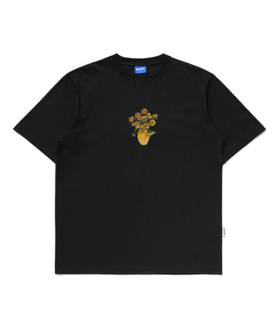 VASE WITH FIFTEEN SUNFLOWERS EMBROIDERED T-SHIRT