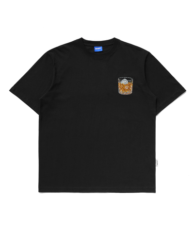 WHISKEY ON THE ROCKS EMBROIDERED T-SHIRT