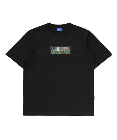 SAMURAI NEAR THE WATERFALL EMBROIDERED T-SHIRT
