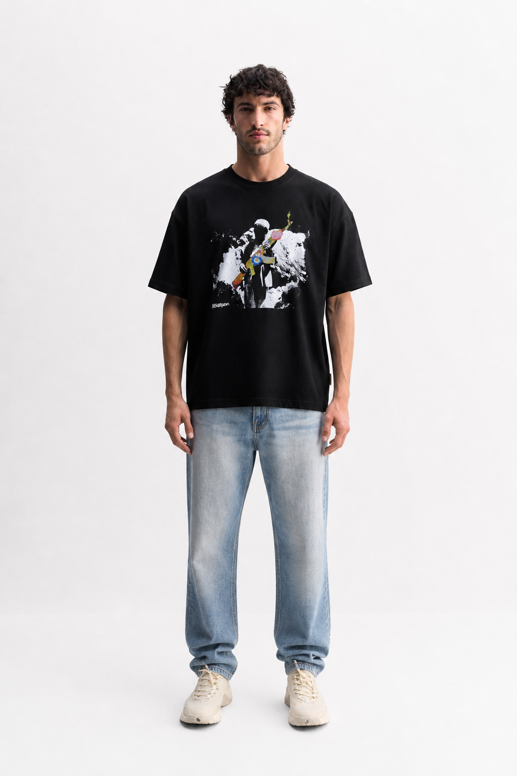 Black Air-Flex Petals And Bullet Tshirt