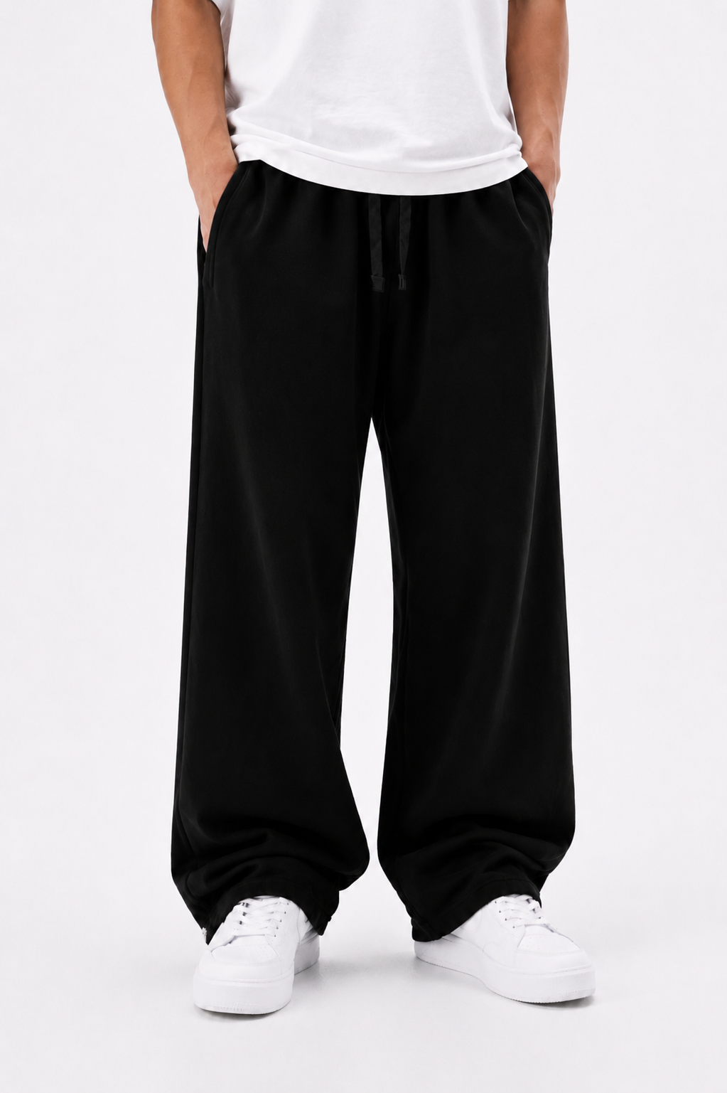 Black Wide Leg Sweatpants