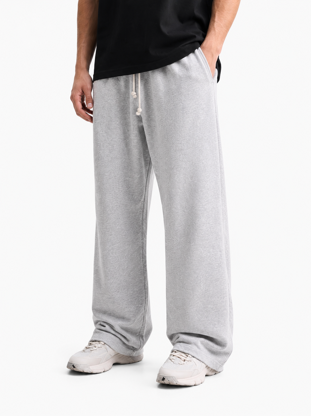 Light Gray Wide Leg Sweatpants