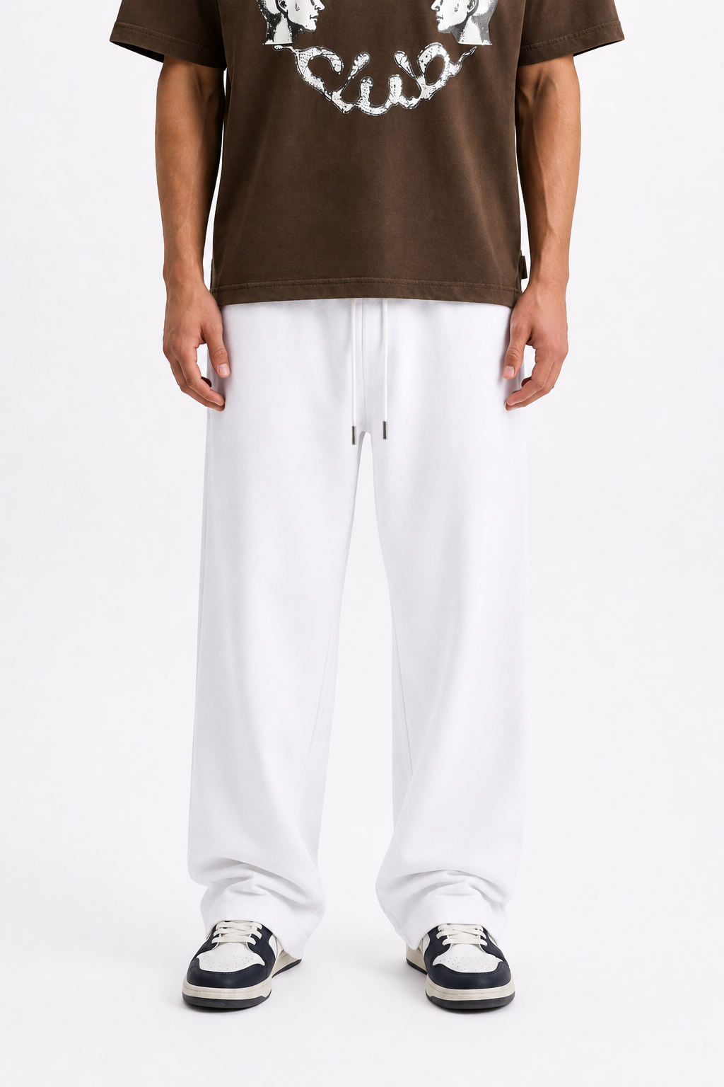 White Wide Leg Sweatpants